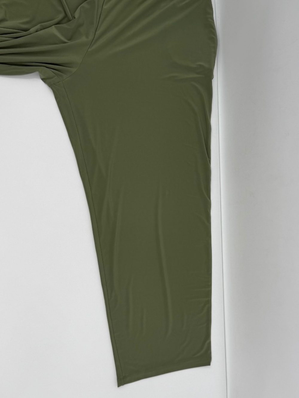 Susan Graver Pants Women XLP Green Liquid Knit Wide Leg Stretch Pull On Pockets - Picture 5 of 12